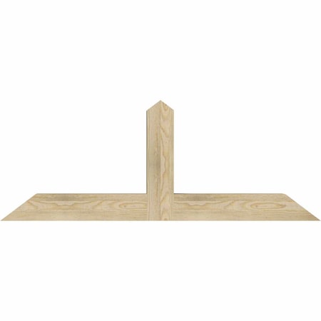 Ekena Millwork Portland Rough Sawn Timber Gable Bracket, Douglas Fir, 48"W x 18"H x 4"D x 4"F, 9/12 Pitch GBW048X18X0404POR00RDF